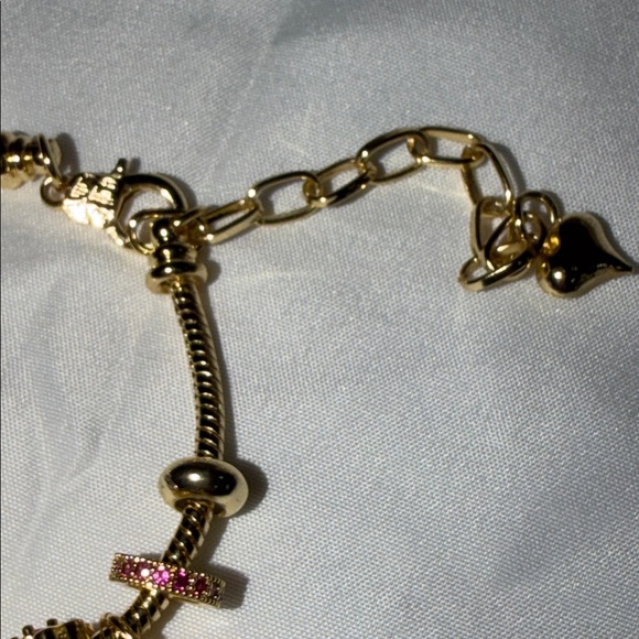 CHANEL Gold and Pink Charm Bracelet - Picture 5 of 5